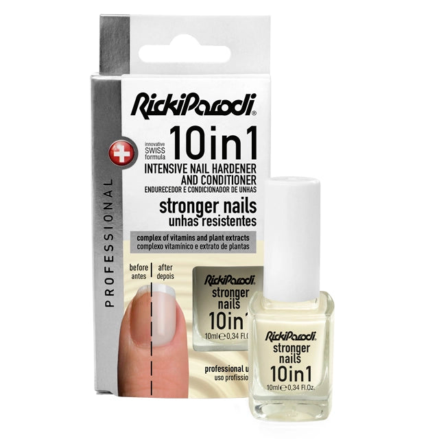 Verniz Tratamento Unhas RickiParodi 10 em 1 Branco Leitoso 10 ml