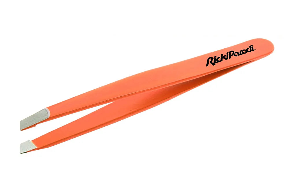Pinça Oblíqua RickiParodi Laranja Inox 9 cm