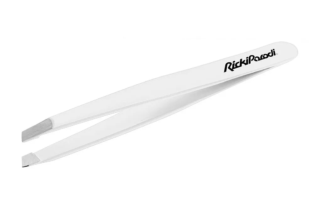 Pinça Oblíqua RickiParodi Branca Inox 9 cm