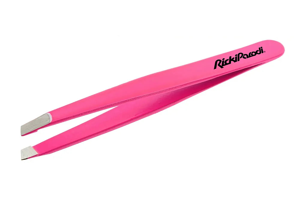 Pinça Oblíqua RickiParodi Rosa Inox 9 cm